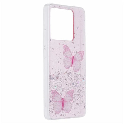 WANLONFENG AW Series for Xiaomi 13T / 13T Pro / Redmi K60 Ultra Case with Screen Film TPU Phone Cover 3D Butterfly