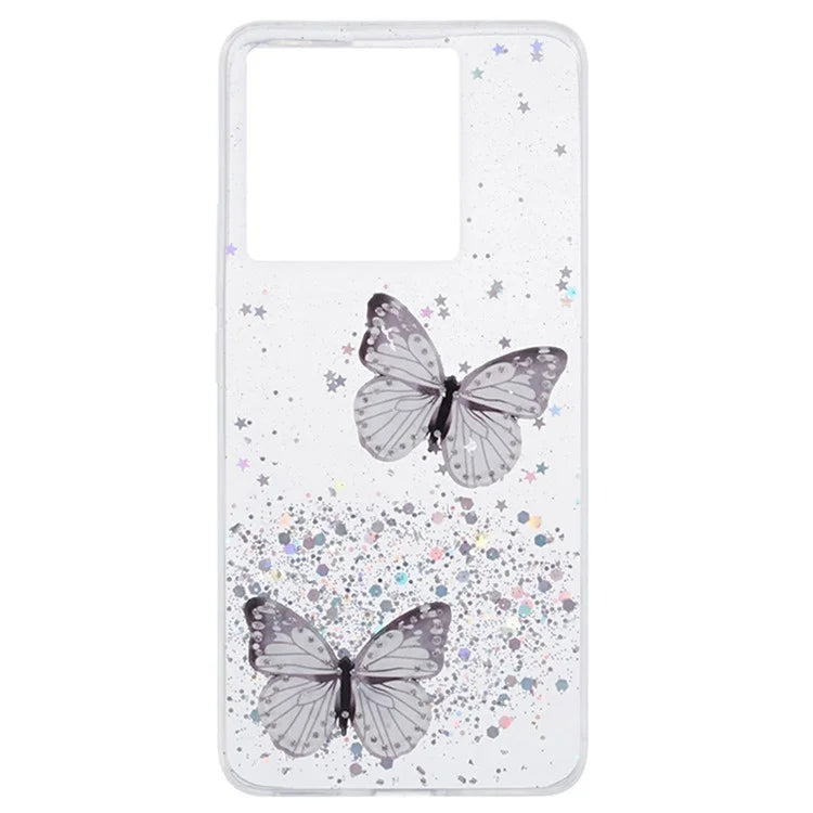WANLONFENG AW Series for Xiaomi 13T / 13T Pro / Redmi K60 Ultra Case with Screen Film TPU Phone Cover 3D Butterfly