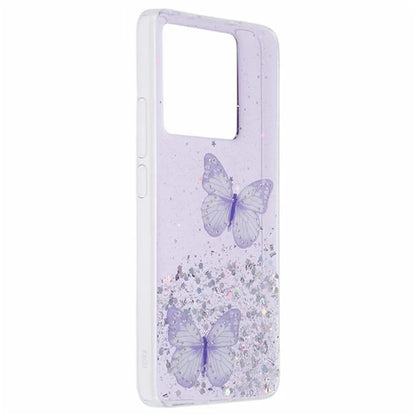 WANLONFENG AW Series for Xiaomi 13T / 13T Pro / Redmi K60 Ultra Case with Screen Film TPU Phone Cover 3D Butterfly