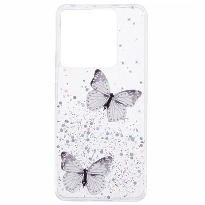 WANLONFENG AW Series for Xiaomi Poco X6 5G / Redmi Note 13 Pro 5G Case with Screen Film TPU Phone Cover PVC Butterfly Epoxy
