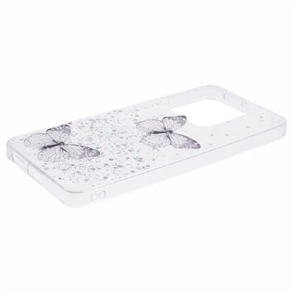 WANLONFENG AW Series for Xiaomi Poco X6 5G / Redmi Note 13 Pro 5G Case with Screen Film TPU Phone Cover PVC Butterfly Epoxy