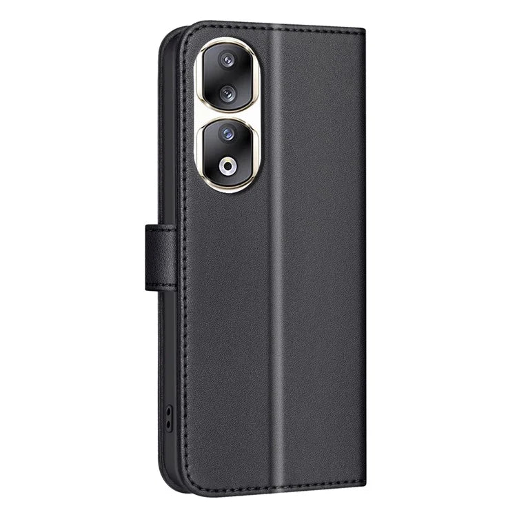 BINFEN COLOR BF34 for Honor 90 Pro Wallet Case Square Grid Leather Stand Cover