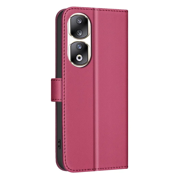 BINFEN COLOR BF34 for Honor 90 Pro Wallet Case Square Grid Leather Stand Cover