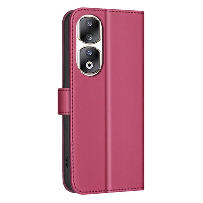 BINFEN COLOR BF34 for Honor 90 Pro Wallet Case Square Grid Leather Stand Cover