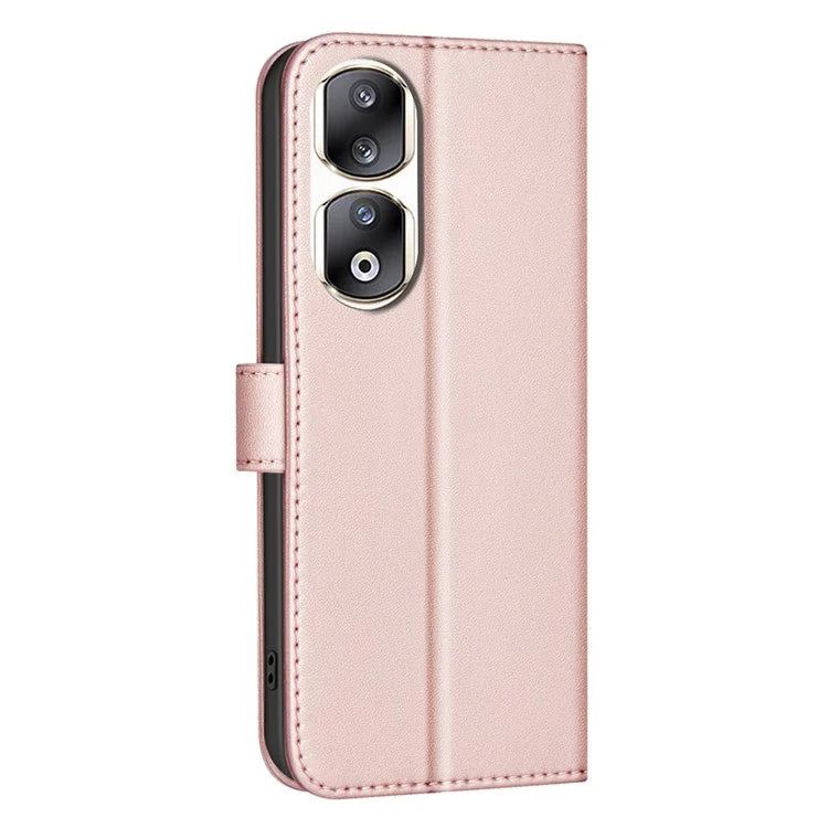BINFEN COLOR BF34 for Honor 90 Pro Wallet Case Square Grid Leather Stand Cover