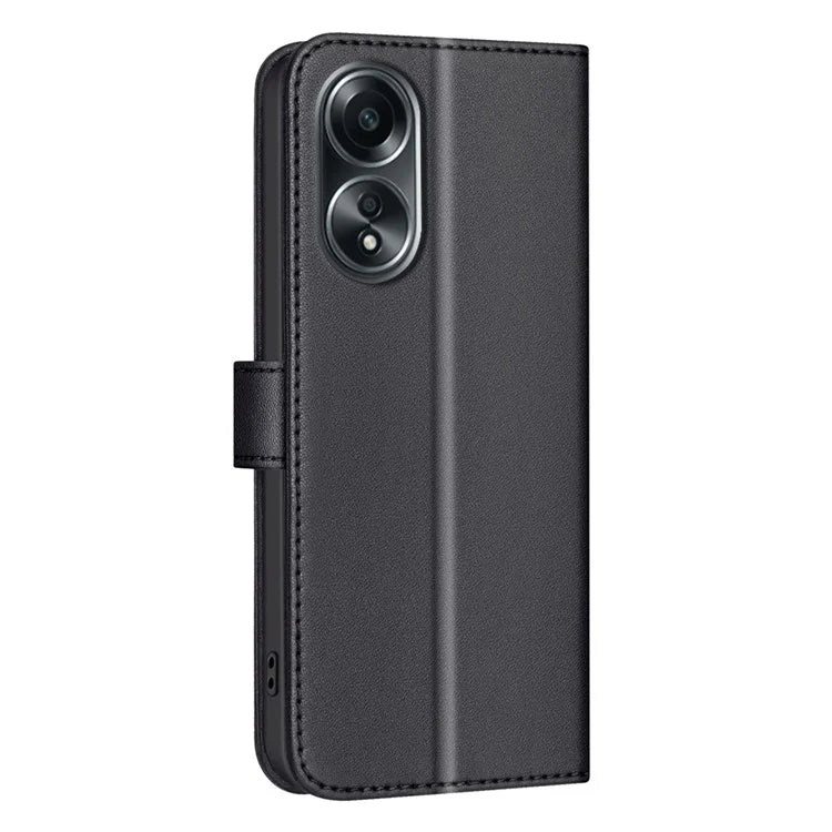BINFEN COLOR BF34 for Oppo A58 4G Case Square Grid Pattern Leather Wallet Phone Cover