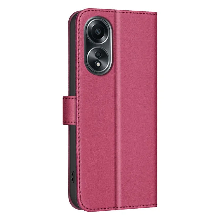 BINFEN COLOR BF34 for Oppo A58 4G Case Square Grid Pattern Leather Wallet Phone Cover