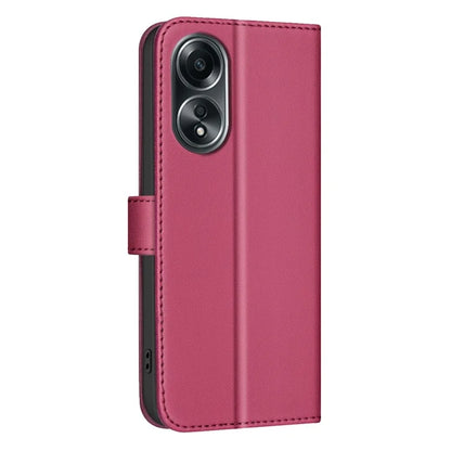 BINFEN COLOR BF34 for Oppo A58 4G Case Square Grid Pattern Leather Wallet Phone Cover