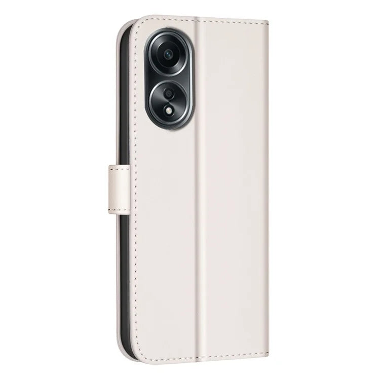 BINFEN COLOR BF34 for Oppo A58 4G Case Square Grid Pattern Leather Wallet Phone Cover