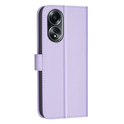 BINFEN COLOR BF34 for Oppo A58 4G Case Square Grid Pattern Leather Wallet Phone Cover