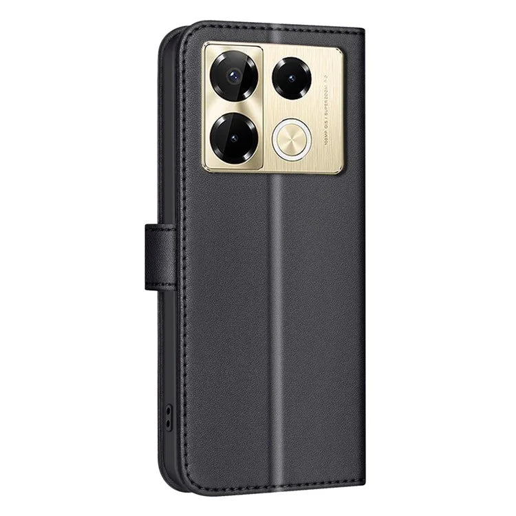 BINFEN COLOR BF34 for Infinix Note 40 Pro 4G / 5G / Note 40 Pro+ Leather Case Square Grid Pattern