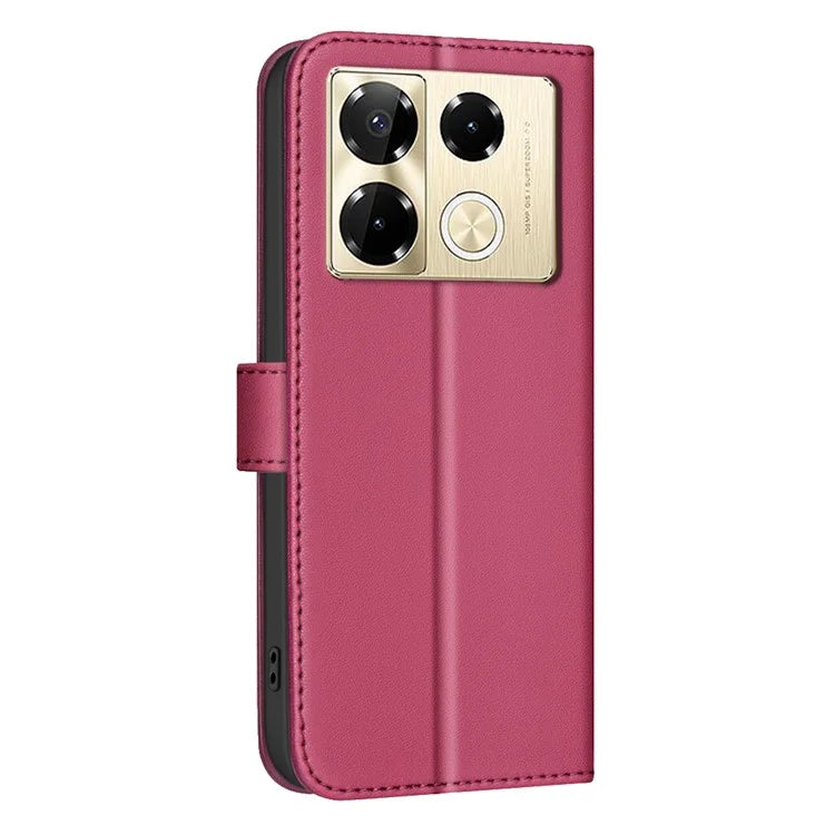 BINFEN COLOR BF34 for Infinix Note 40 Pro 4G / 5G / Note 40 Pro+ Leather Case Square Grid Pattern