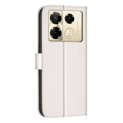 BINFEN COLOR BF34 for Infinix Note 40 Pro 4G / 5G / Note 40 Pro+ Leather Case Square Grid Pattern