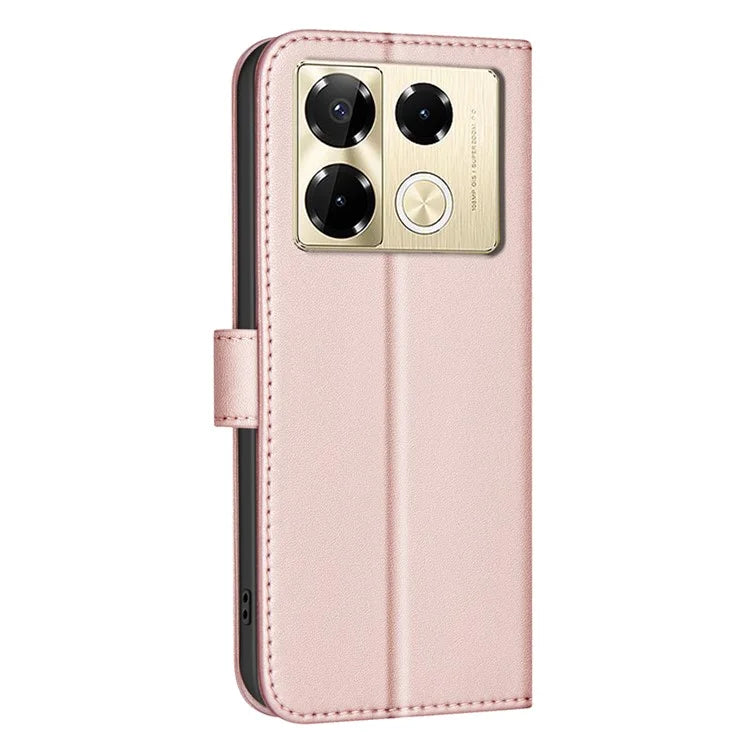 BINFEN COLOR BF34 for Infinix Note 40 Pro 4G / 5G / Note 40 Pro+ Leather Case Square Grid Pattern