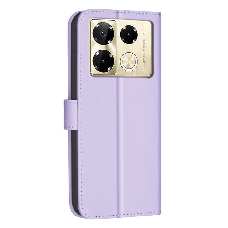 BINFEN COLOR BF34 for Infinix Note 40 Pro 4G / 5G / Note 40 Pro+ Leather Case Square Grid Pattern