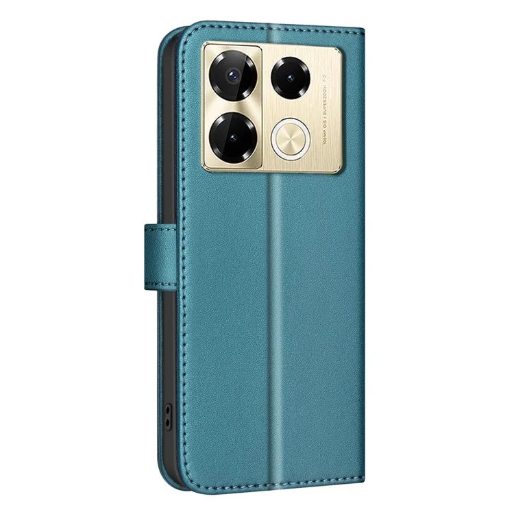BINFEN COLOR BF34 for Infinix Note 40 Pro 4G / 5G / Note 40 Pro+ Leather Case Square Grid Pattern