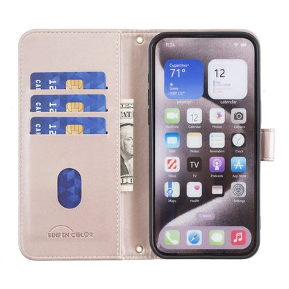 BINFEN COLOR BF34 for Google Pixel 8 Pro Case Leather Phone Cover Square Grid Pattern