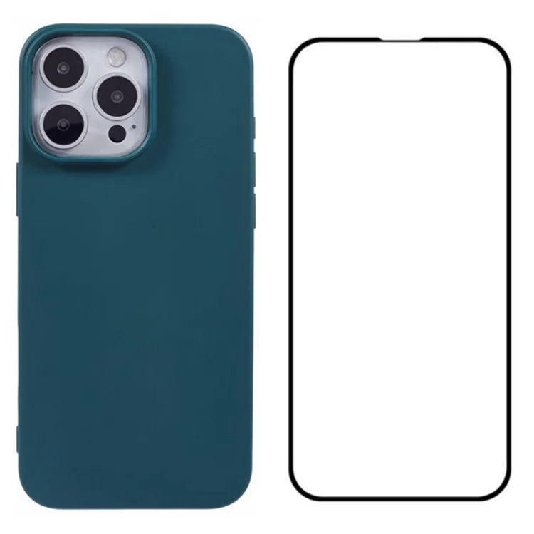 WANLONFENG RB2 Series for iPhone 16 Pro Max Case TPU Phone Cover with Screen Film (Big Lens Hole)