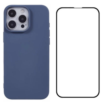 WANLONFENG RB2 Series for iPhone 16 Pro Max Case TPU Phone Cover with Screen Film (Big Lens Hole)
