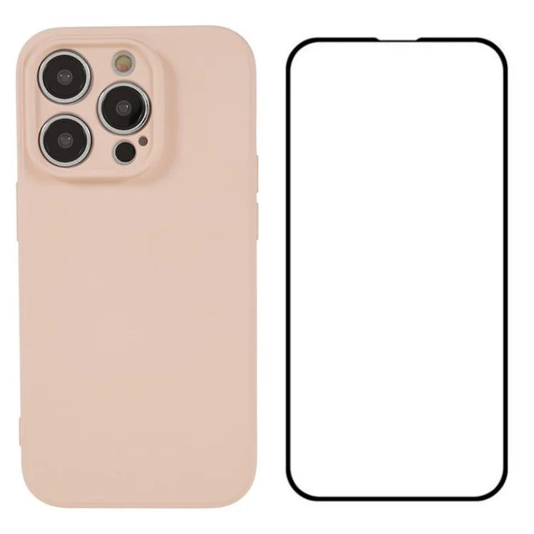 WANLONFENG RB2 Series for iPhone 14 Pro Case with Screen Protector Soft TPU Phone Cover