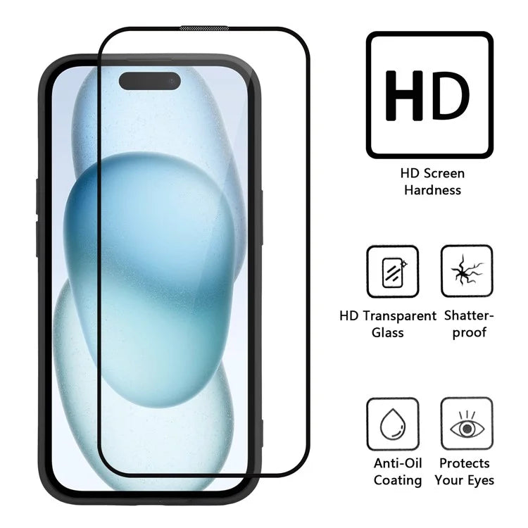 WANLONFENG RB2 Series for iPhone 14 Pro Case with Screen Protector Soft TPU Phone Cover