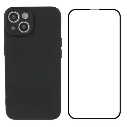 WANLONFENG RB2 Series for iPhone 13 Case TPU Phone Cover with Screen Film (Precise Cutout)