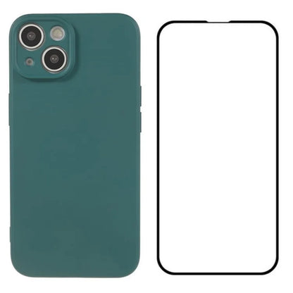 WANLONFENG RB2 Series for iPhone 13 Case TPU Phone Cover with Screen Film (Precise Cutout)
