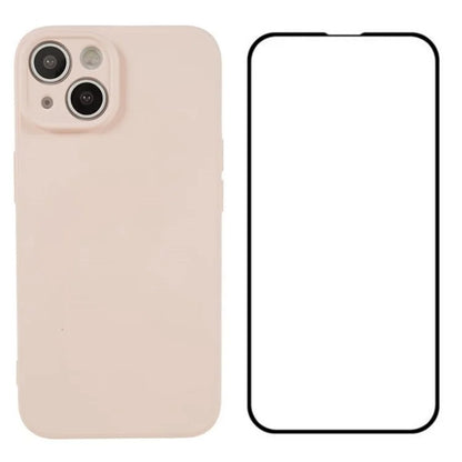 WANLONFENG RB2 Series for iPhone 13 Case TPU Phone Cover with Screen Film (Precise Cutout)