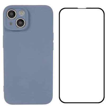 WANLONFENG RB2 Series for iPhone 13 Case TPU Phone Cover with Screen Film (Precise Cutout)