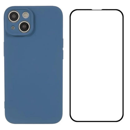 WANLONFENG RB2 Series for iPhone 13 Case TPU Phone Cover with Screen Film (Precise Cutout)