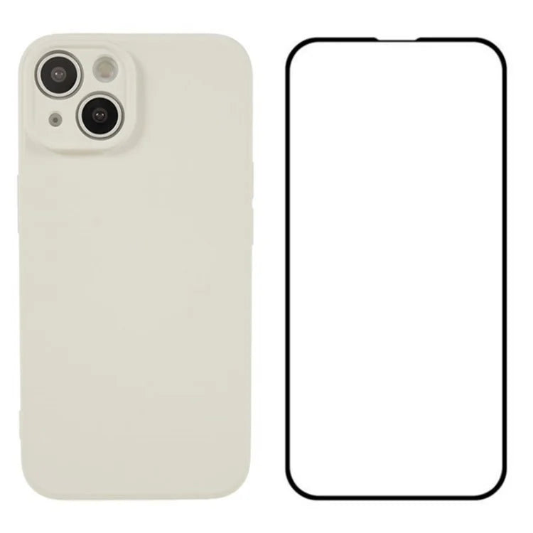 WANLONFENG RB2 Series for iPhone 13 Case TPU Phone Cover with Screen Film (Precise Cutout)