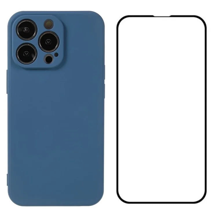 WANLONFENG RB2 Series for iPhone 13 Pro Case Soft TPU Phone Cover with Screen Protector (Precise Cutout)