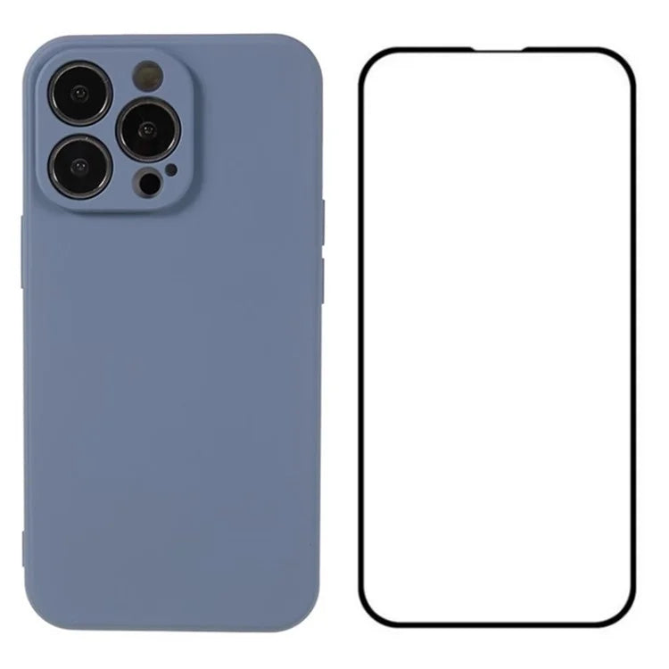 WANLONFENG RB2 Series for iPhone 13 Pro Case Soft TPU Phone Cover with Screen Protector (Precise Cutout)