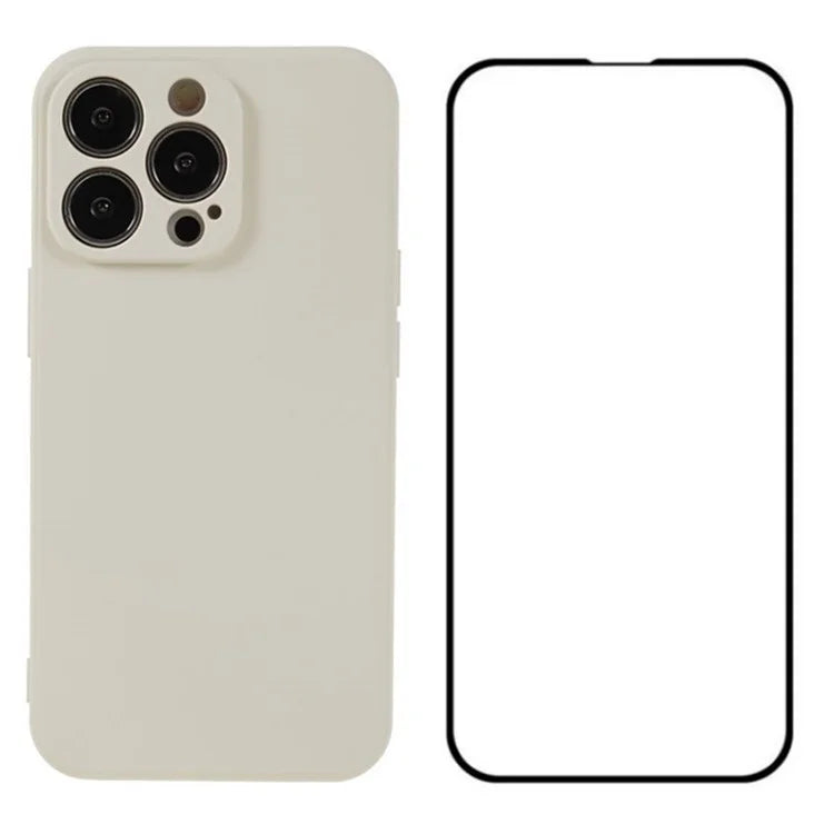 WANLONFENG RB2 Series for iPhone 13 Pro Case Soft TPU Phone Cover with Screen Protector (Precise Cutout)