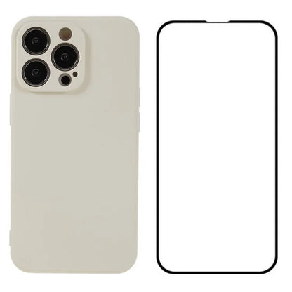 WANLONFENG RB2 Series for iPhone 13 Pro Case Soft TPU Phone Cover with Screen Protector (Precise Cutout)