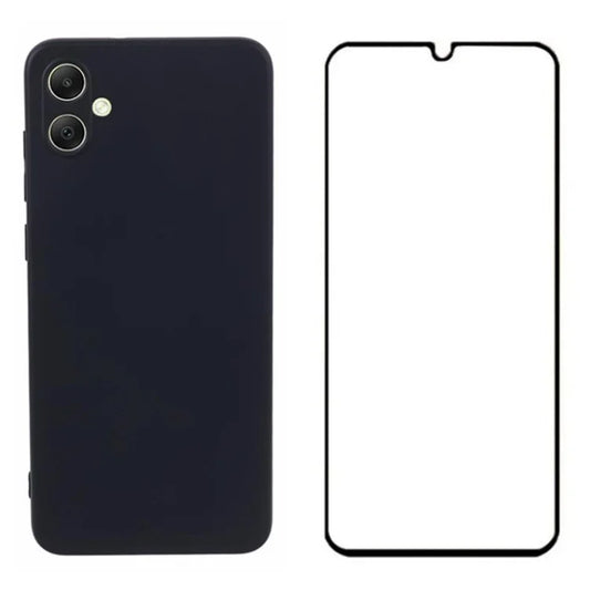 WANLONFENG RB2 Series for Samsung Galaxy A05 4G Case Soft TPU Phone Cover with Screen Protector