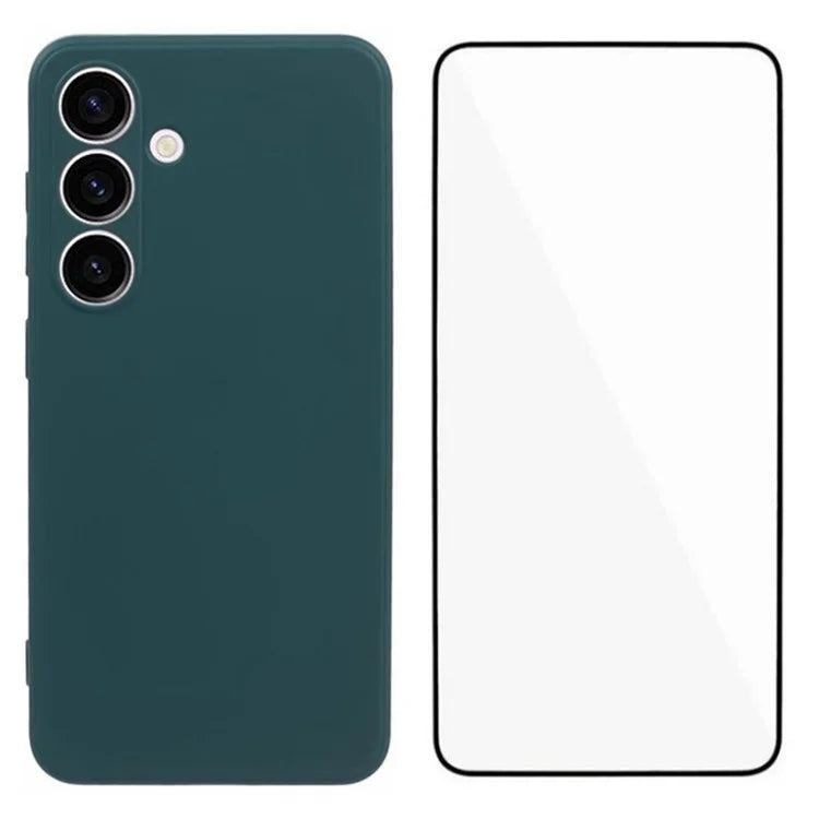 WANLONFENG RB2 Series for Samsung Galaxy S24 Case Precise Cutout TPU Phone Cover with Screen Protector