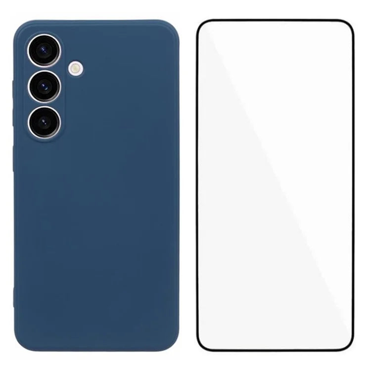 WANLONFENG RB2 Series for Samsung Galaxy S24 Case Precise Cutout TPU Phone Cover with Screen Protector