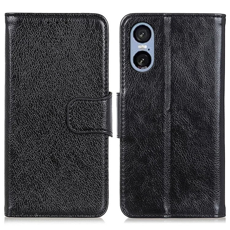 For Sony Xperia 5 VI Case Nappa Texture Split Leather Wallet Phone Cover