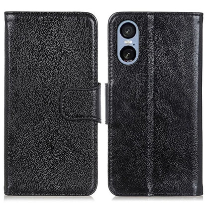 For Sony Xperia 5 VI Case Nappa Texture Split Leather Wallet Phone Cover