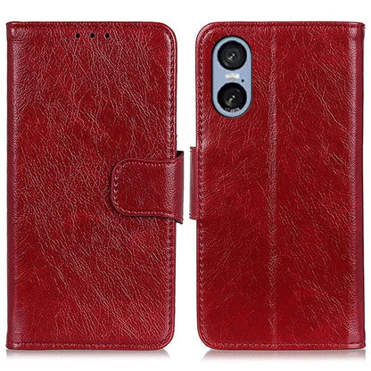 For Sony Xperia 5 VI Case Nappa Texture Split Leather Wallet Phone Cover