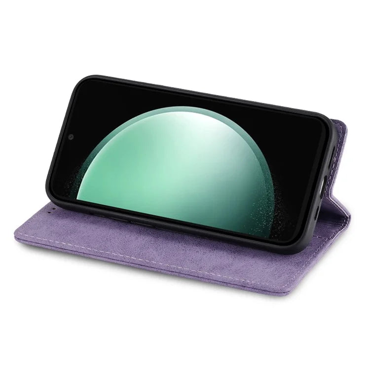 DF-05 For Samsung Galaxy S24 FE Case RFID Blocking PU Leather Phone Cover