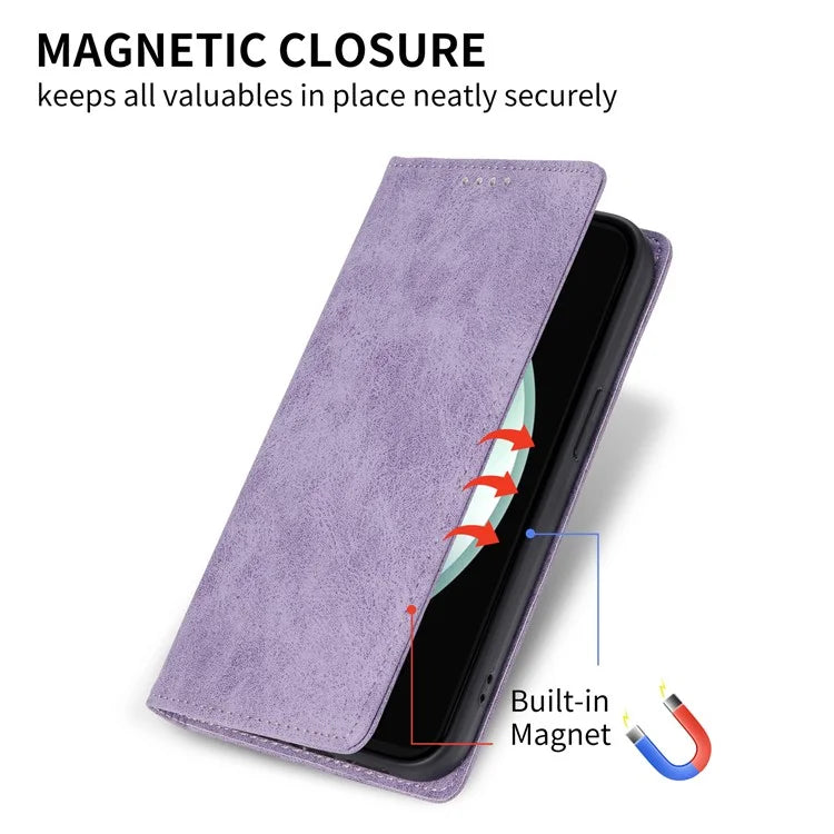 DF-05 For Samsung Galaxy S24 FE Case RFID Blocking PU Leather Phone Cover
