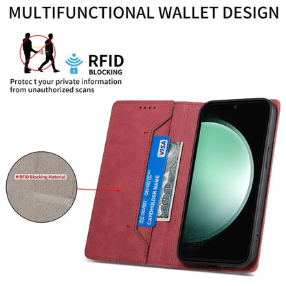 DF-05 For Samsung Galaxy S24 FE Case RFID Blocking PU Leather Phone Cover