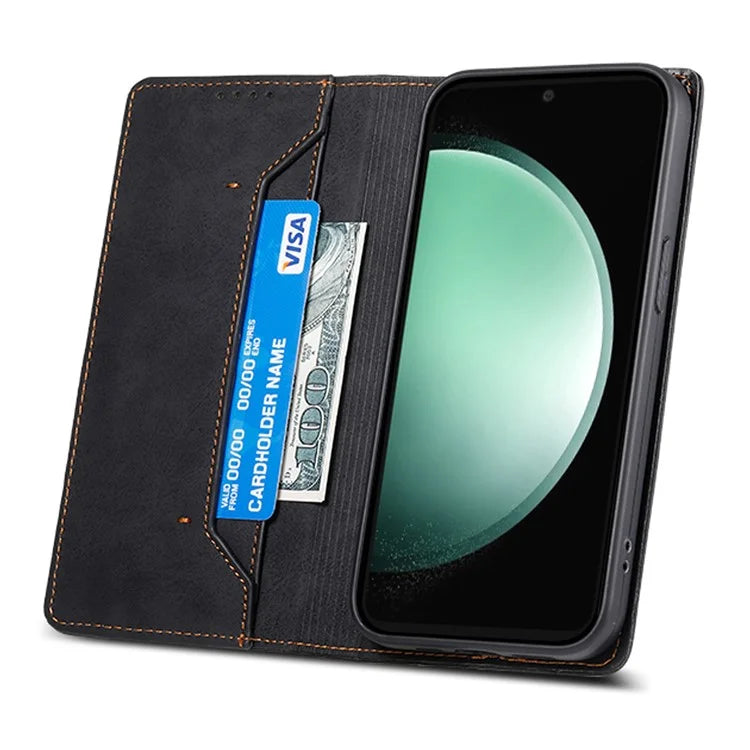 DF-05 For Samsung Galaxy S24 FE Case RFID Blocking PU Leather Phone Cover