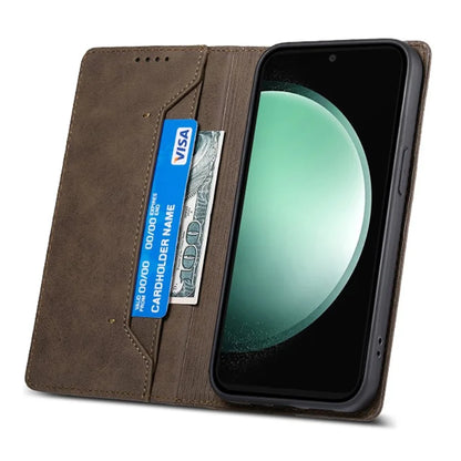 DF-05 For Samsung Galaxy S24 FE Case RFID Blocking PU Leather Phone Cover