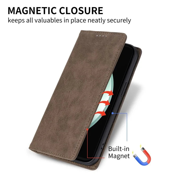 DF-05 For Samsung Galaxy S24 FE Case RFID Blocking PU Leather Phone Cover