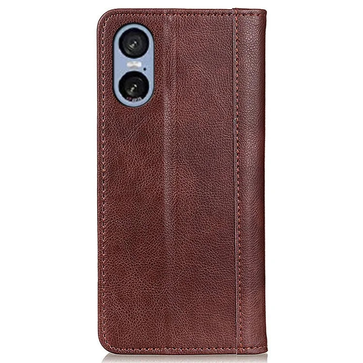 For Sony Xperia 5 VI Wallet Case Split Leather Litchi Texture Phone Cover