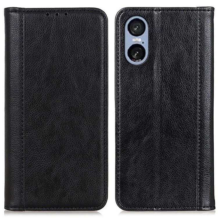 For Sony Xperia 5 VI Wallet Case Split Leather Litchi Texture Phone Cover