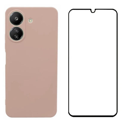 WANLONFENG RB2 Series for Xiaomi Redmi 13C 4G / Poco C65 4G Case Precise Cutout TPU Phone Cover with Screen Film